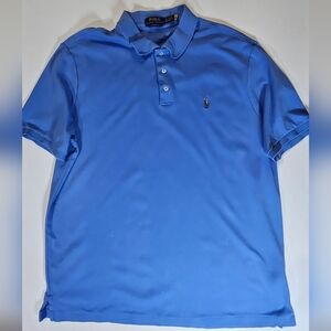 Polo Ralph Lauren Shirt Mens XL‎ Blue Chest Pony Logo Classic Fit Preppy Casual
